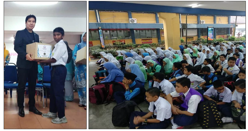 Penyerahan Kotak Harapan Kepada Murid